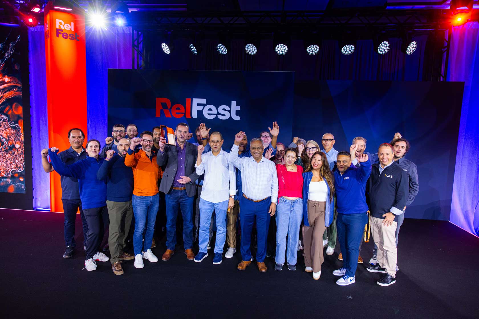 2026 Relativity Innovation Awards winners cheering