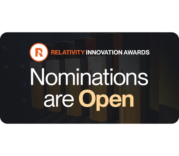 Let's Kick Off the 2026 Relativity Innovation Awards Icon - Relativity Blog